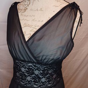 VIntage D.J. Sommers Black Lace Waist With Vintage Dry Cleaning Tag Size 10P